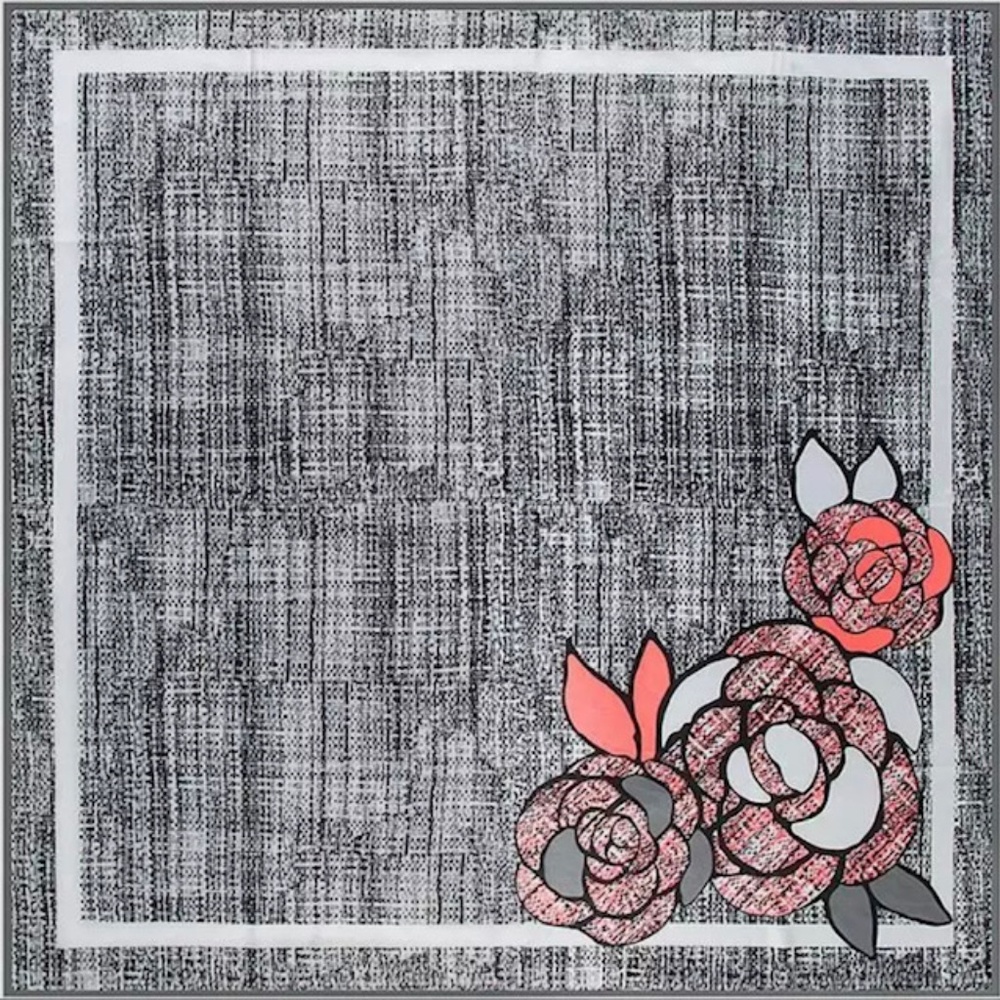 NWT 100% PURE SILK PRINT SCARF BIG STOLEN SHAWL